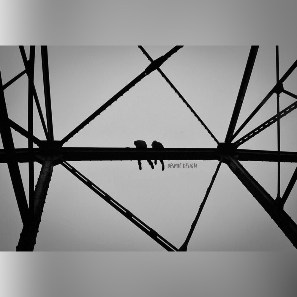 “Bridge Hangout” 🖤  4” x 6” Framed Original Print by deSmit Design